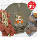 I Will Praise You V-Neck - Heather Olive - 15