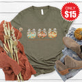 God is Faithful V-Neck - Heather Olive - 15