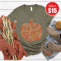 Pumpkin V-Neck - Heather Olive - 15