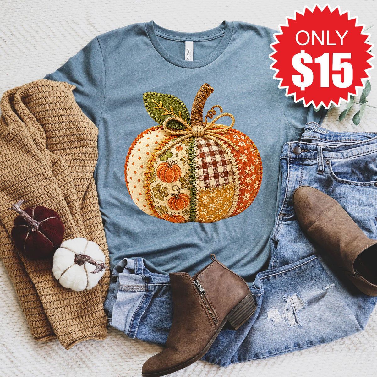 Pumpkin Tee - Heather Slate - 15 product image 1