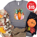 Patchwork Pumpkin Tee - Heather Storm - 15 product image 1