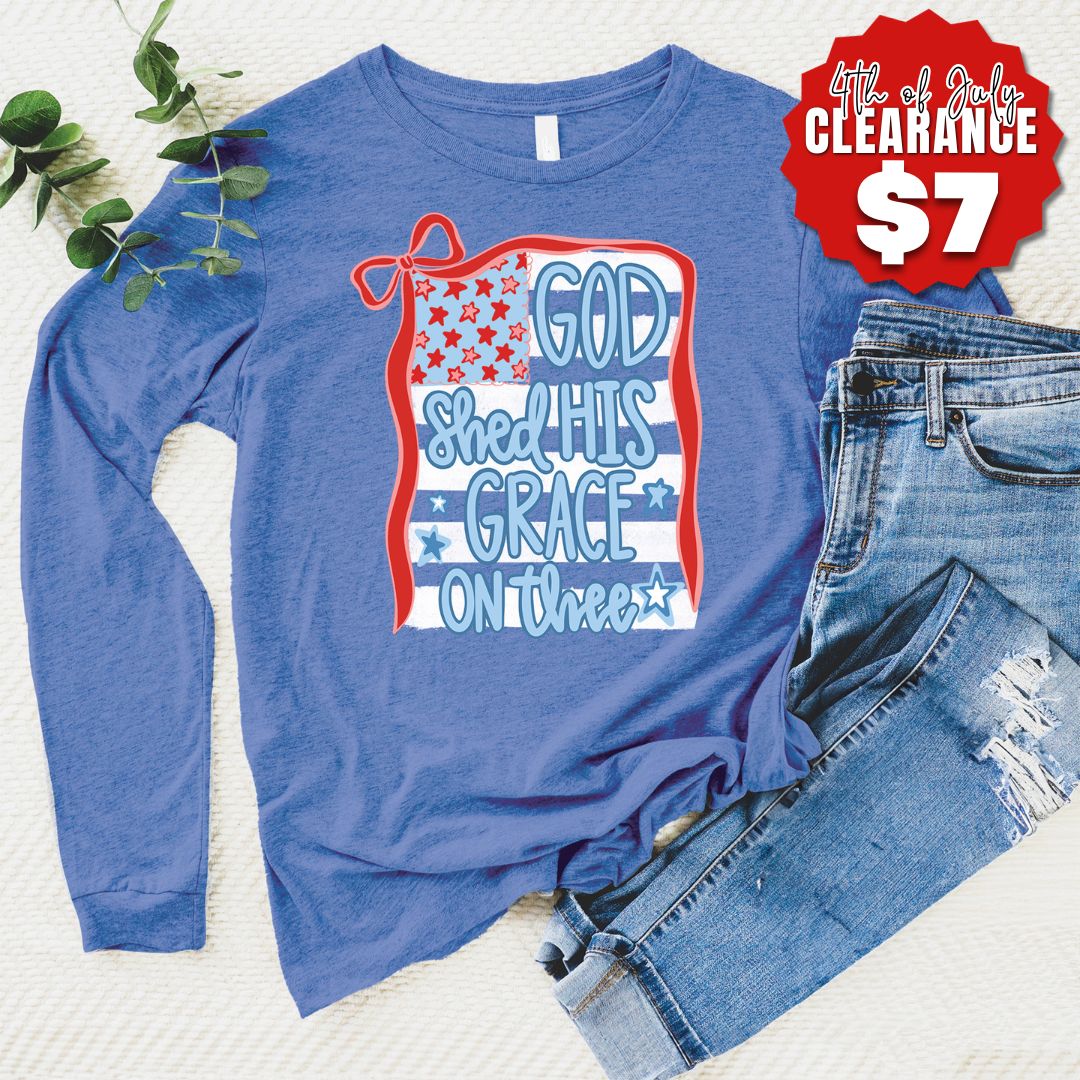 God Shed His Grace Bow Long Sleeve product image 1