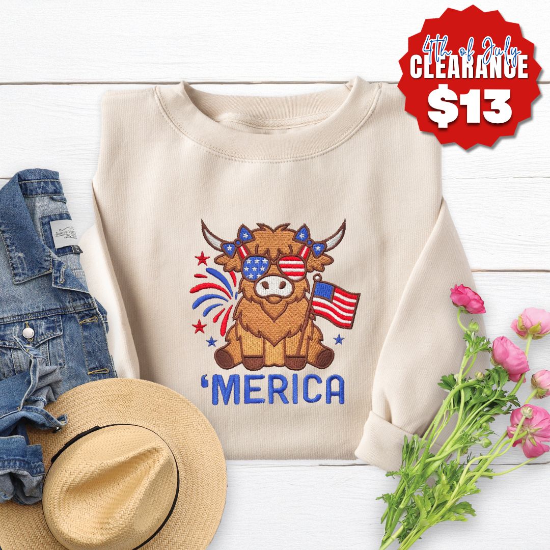 Merica Embroidered Crewneck Sweatshirt product image 1