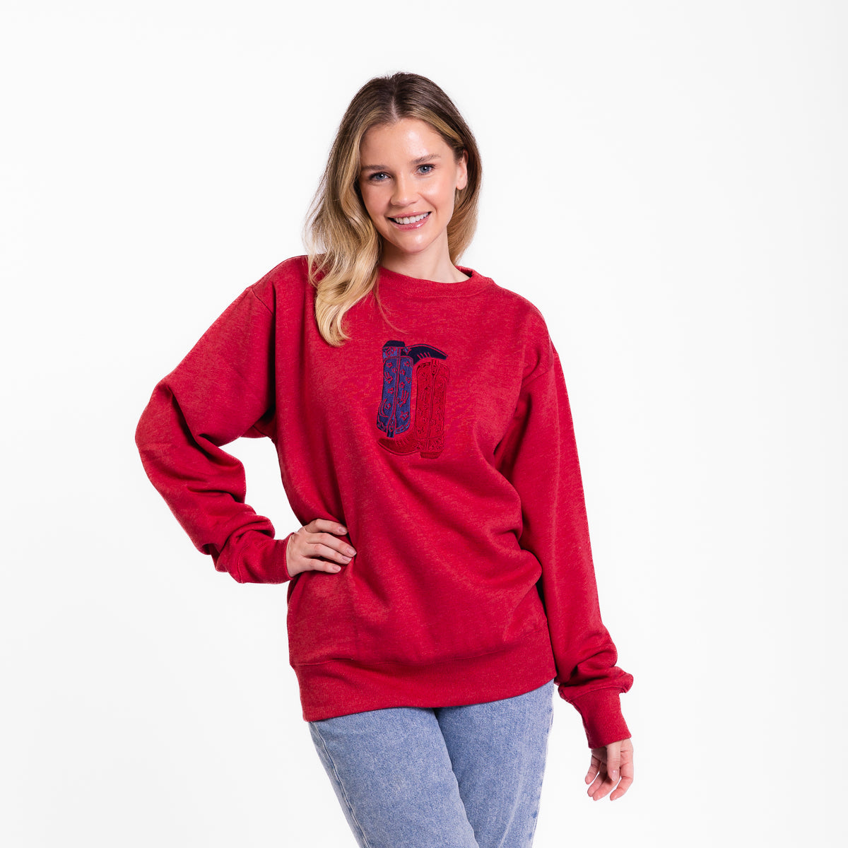 USA Boots Embroidered Crewneck Sweatshirt product image 3