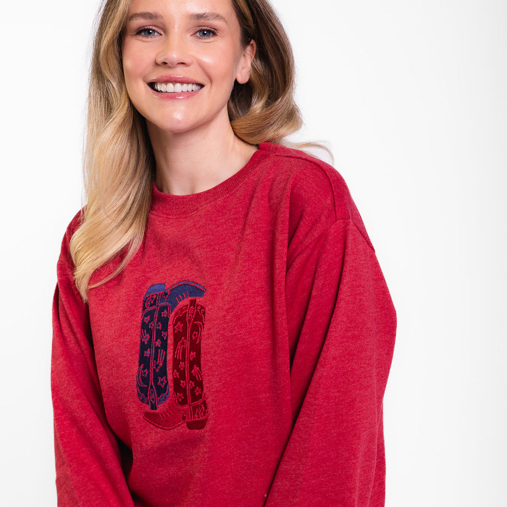 USA Boots Embroidered Crewneck Sweatshirt product image 4