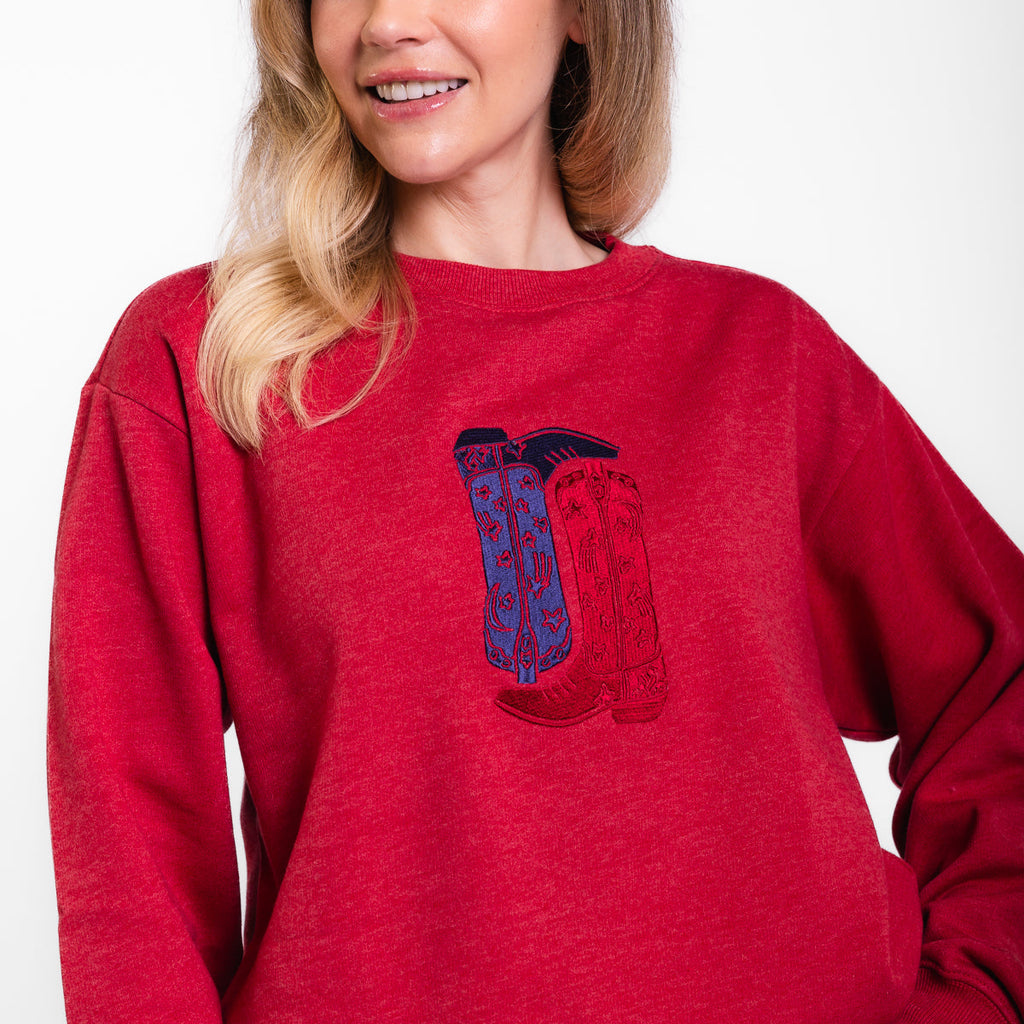 USA Boots Embroidered Crewneck Sweatshirt product image 5
