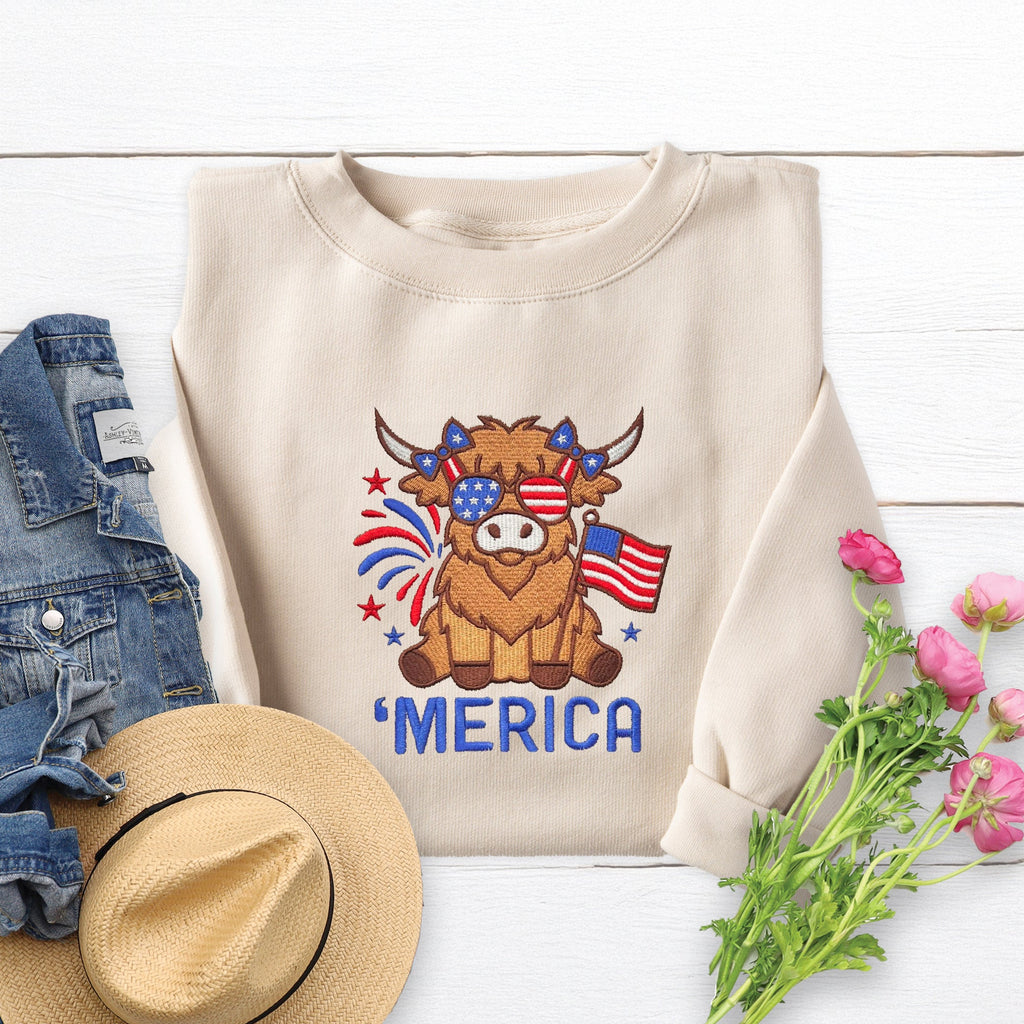 Merica Embroidered Crewneck Sweatshirt product image 2