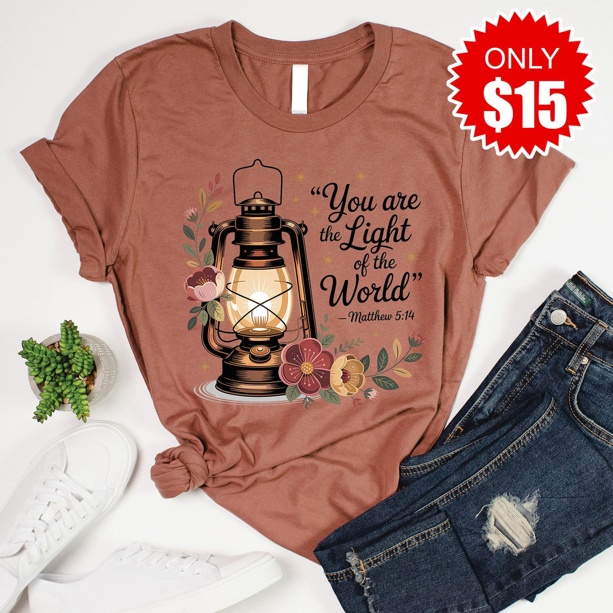 Light of the World Tee - Heather Chestnut - 15 product image 1