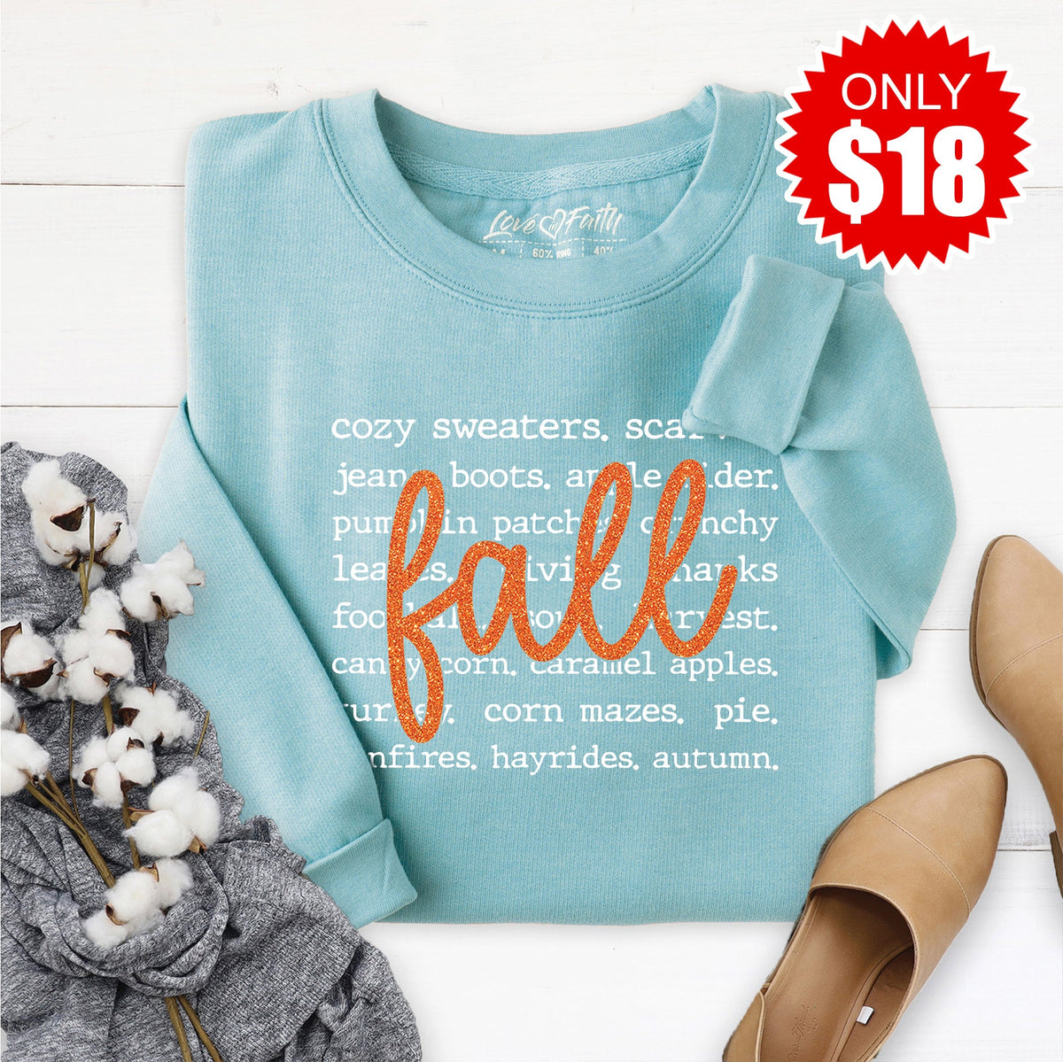 Fall Sweatshirt - Heather Lagoon - 18 product image 1
