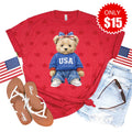 USA Teddy Tee - Red Star Print - 15 product image 1