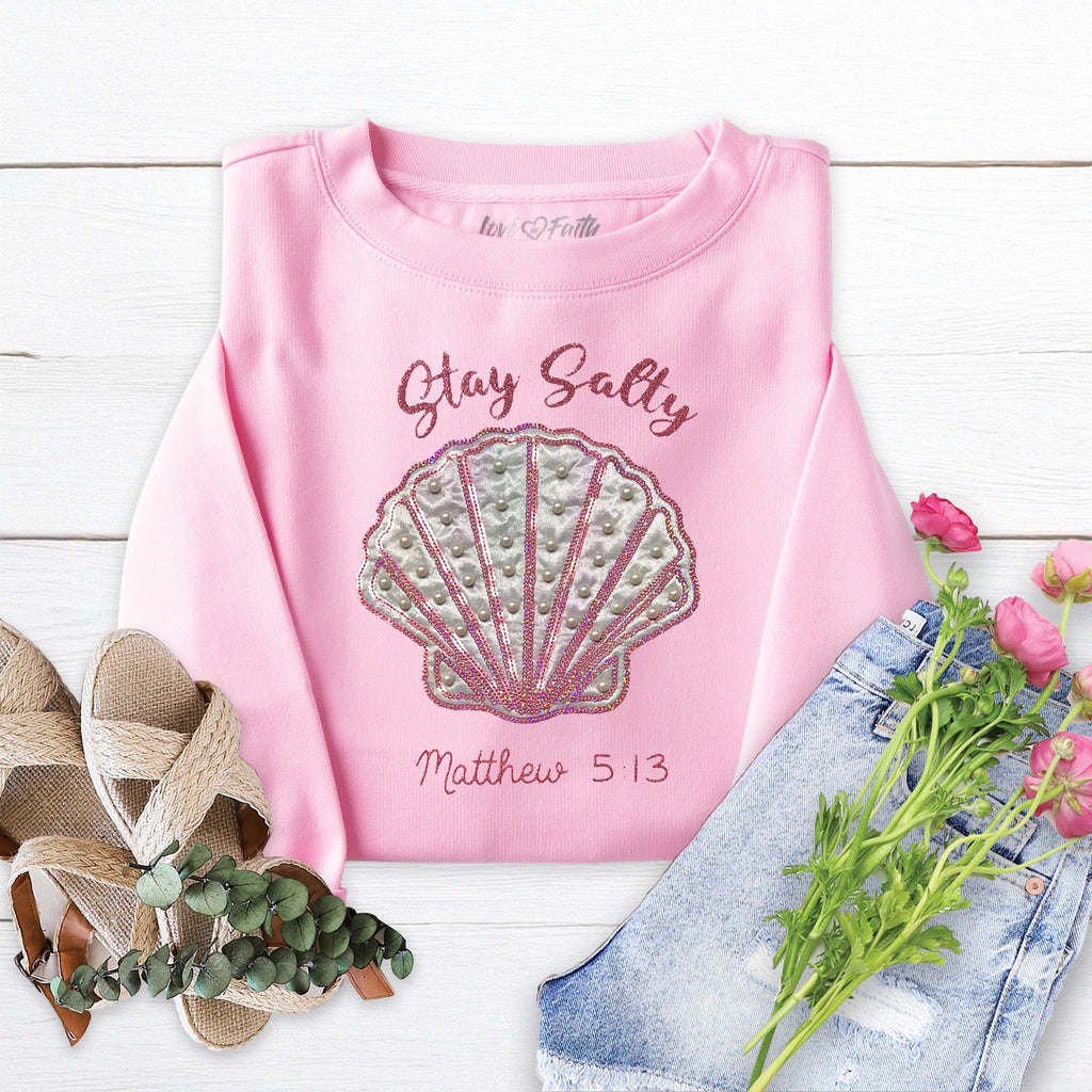 Embellished Stay Salty Crewneck Sweatshirt product image 11