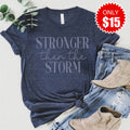Stronger Than The Storm Tee - Heather Navy - 15 product image 1