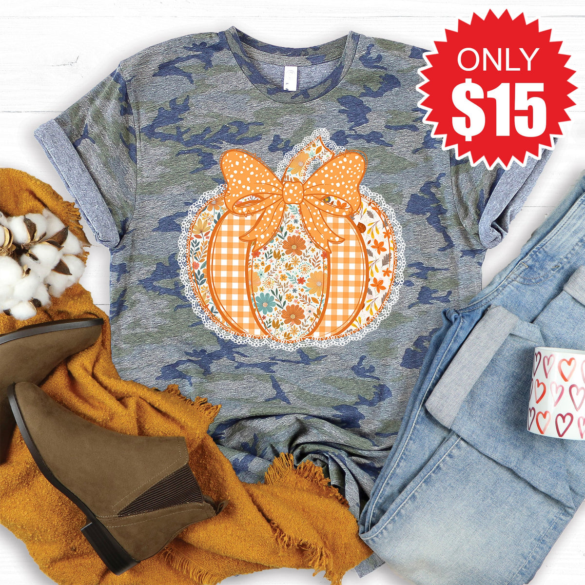 Pumpkin Tee - Vintage Camo - 15 product image 1