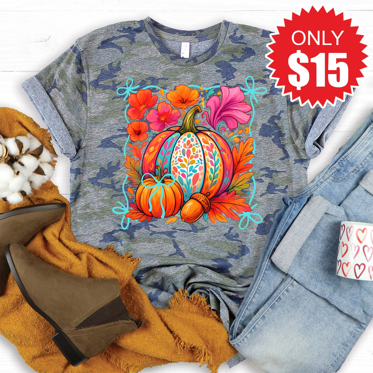 Pumpkins Tee - Vintage Camo - 15 product image 1