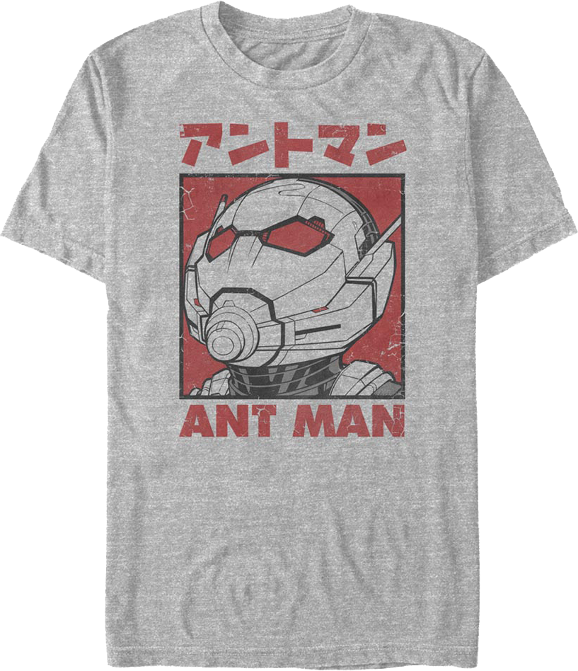 Ant-Man Japanese Text Marvel Comics T-Shirt product image 1