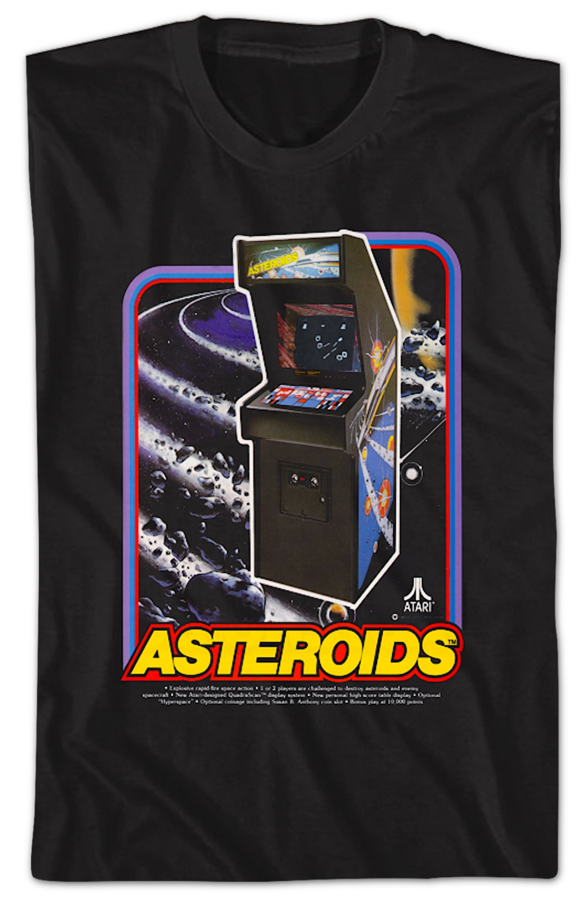 Asteroids Arcade Cabinet Atari T-Shirt product image 2