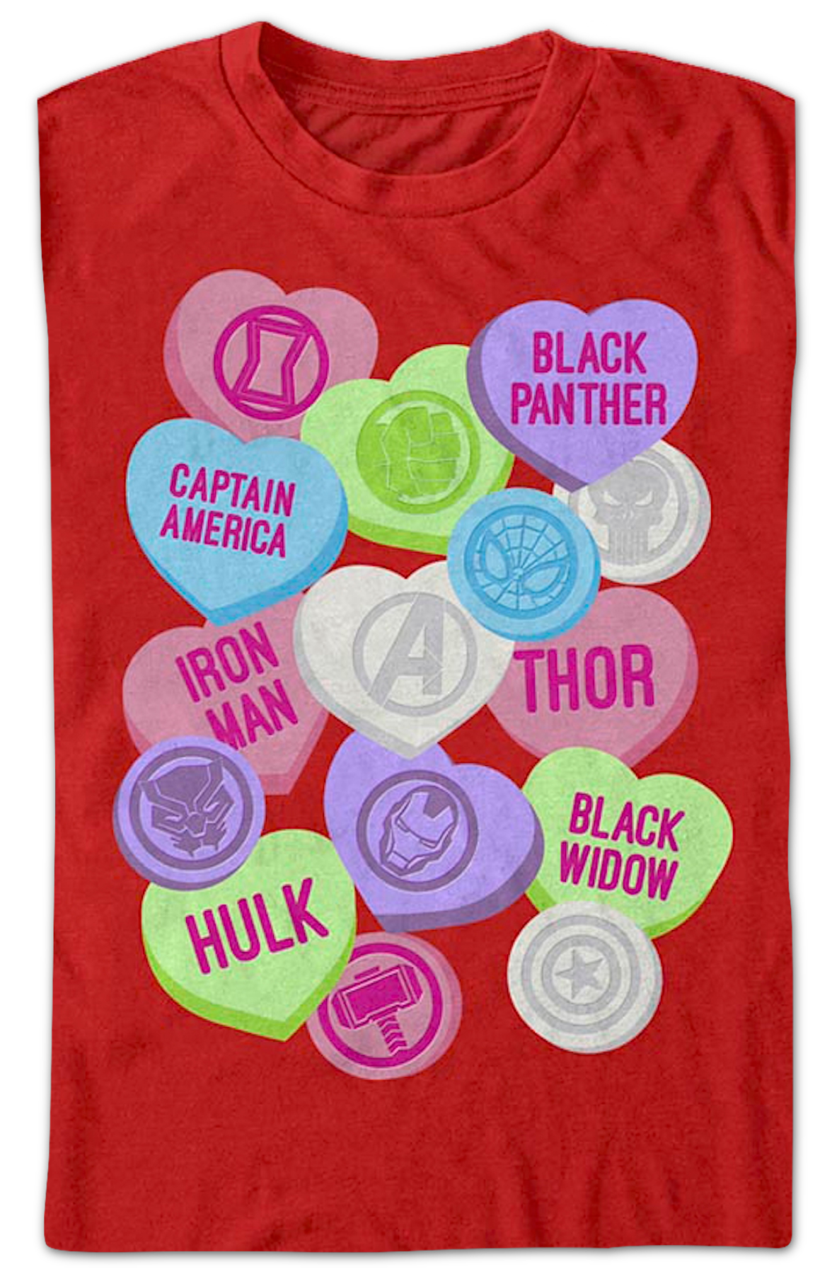 Avengers Candy Hearts Marvel Comics T-Shirt product image 2