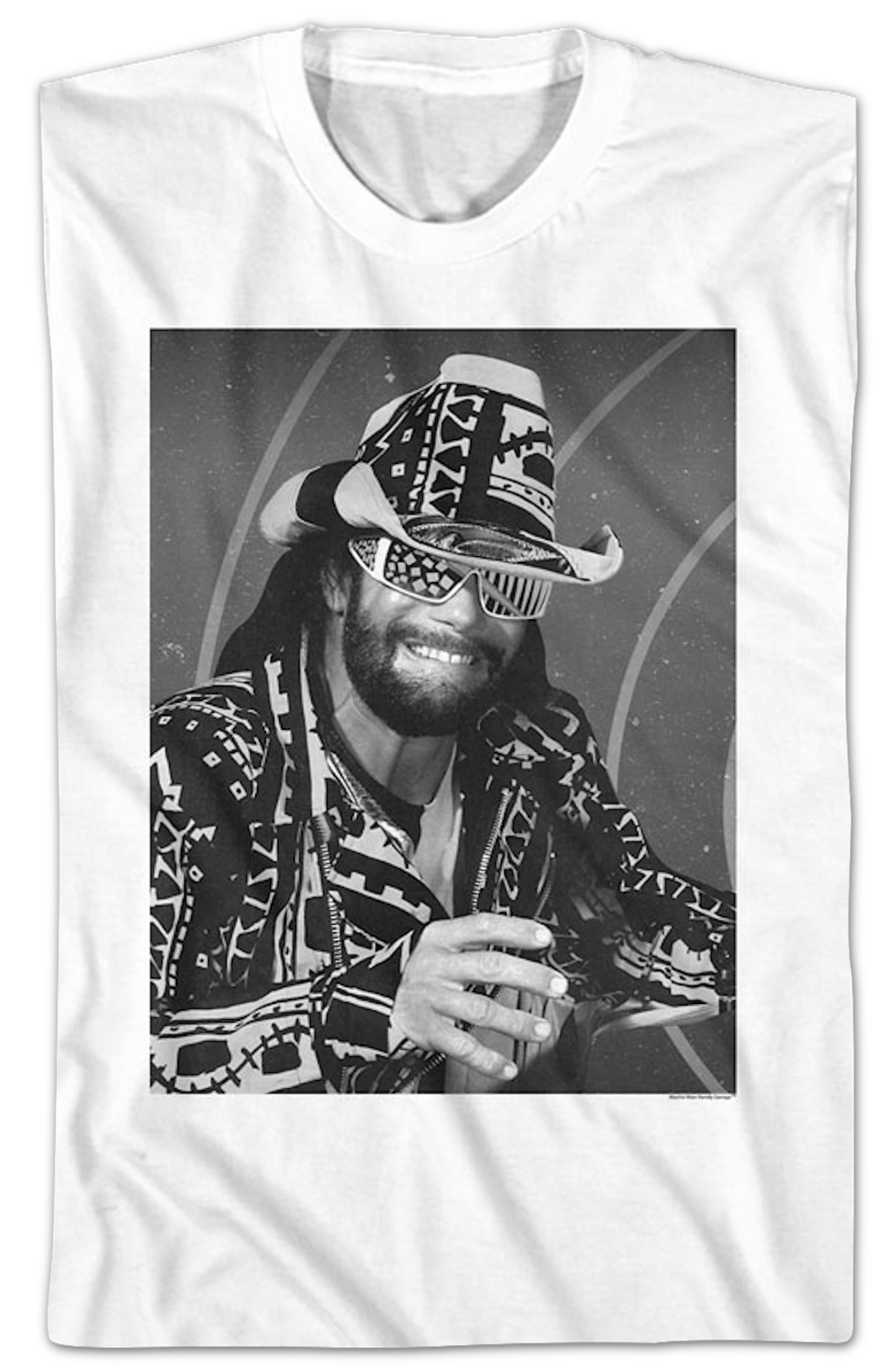 Black And White Photo Macho Man Randy Savage T-Shirt product image 2