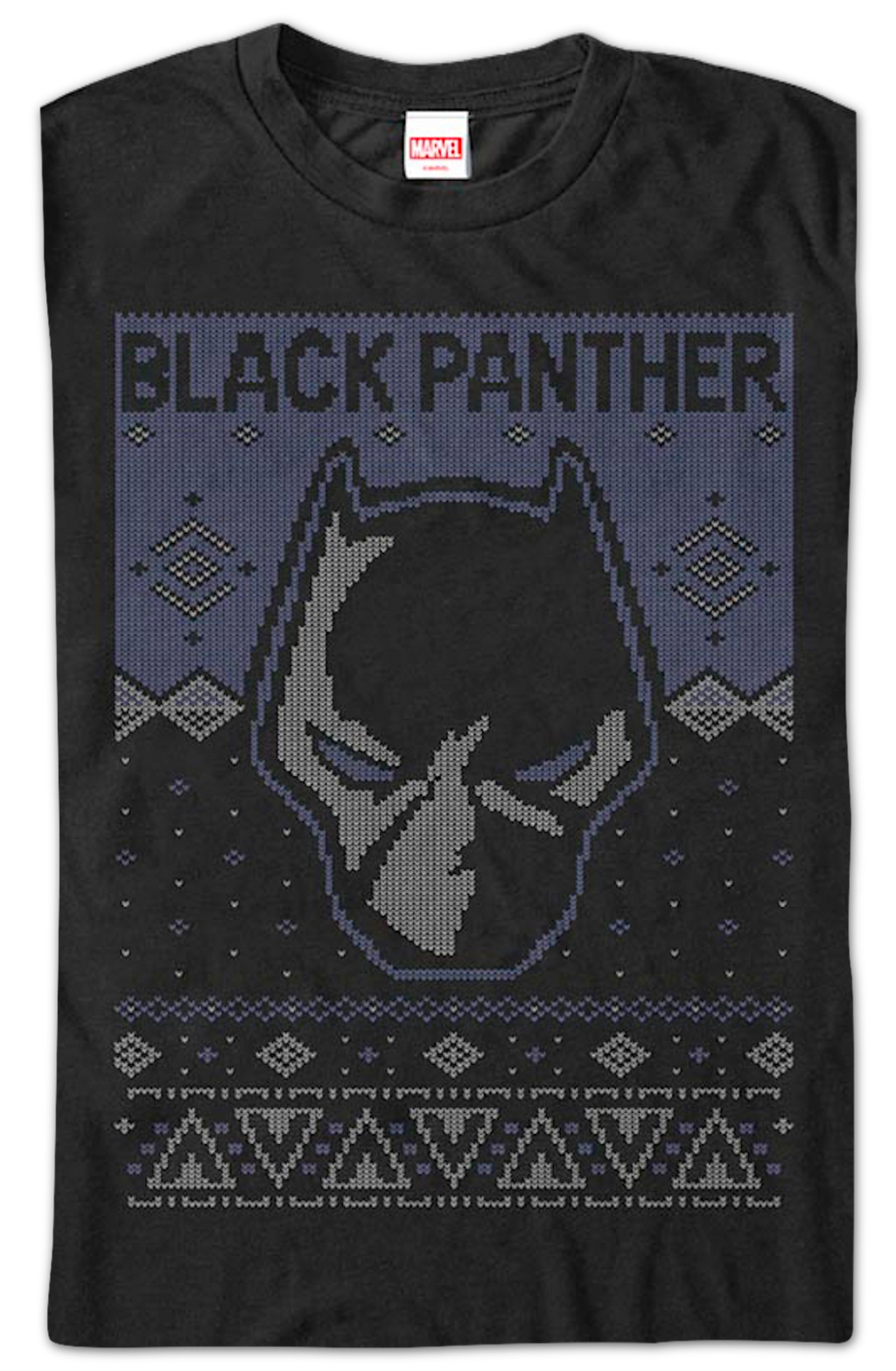 Black Panther Mask Faux Ugly Christmas Sweater Marvel product image 2