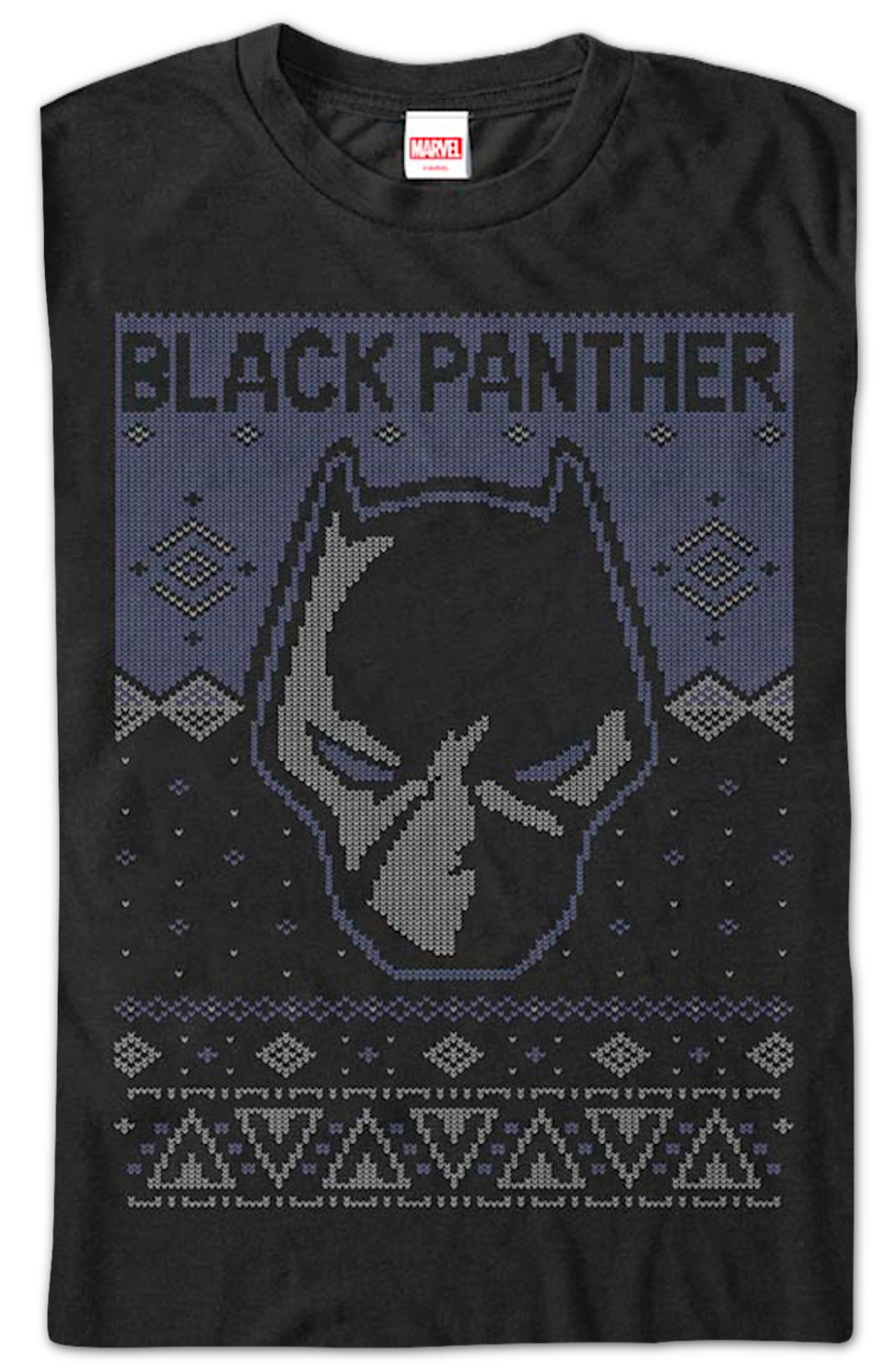 Black Panther Mask Faux Ugly Christmas Sweater Marvel product image 2