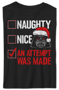 Boys Youth Darth Vader Naughty Nice Checklist Star Wars product image 1