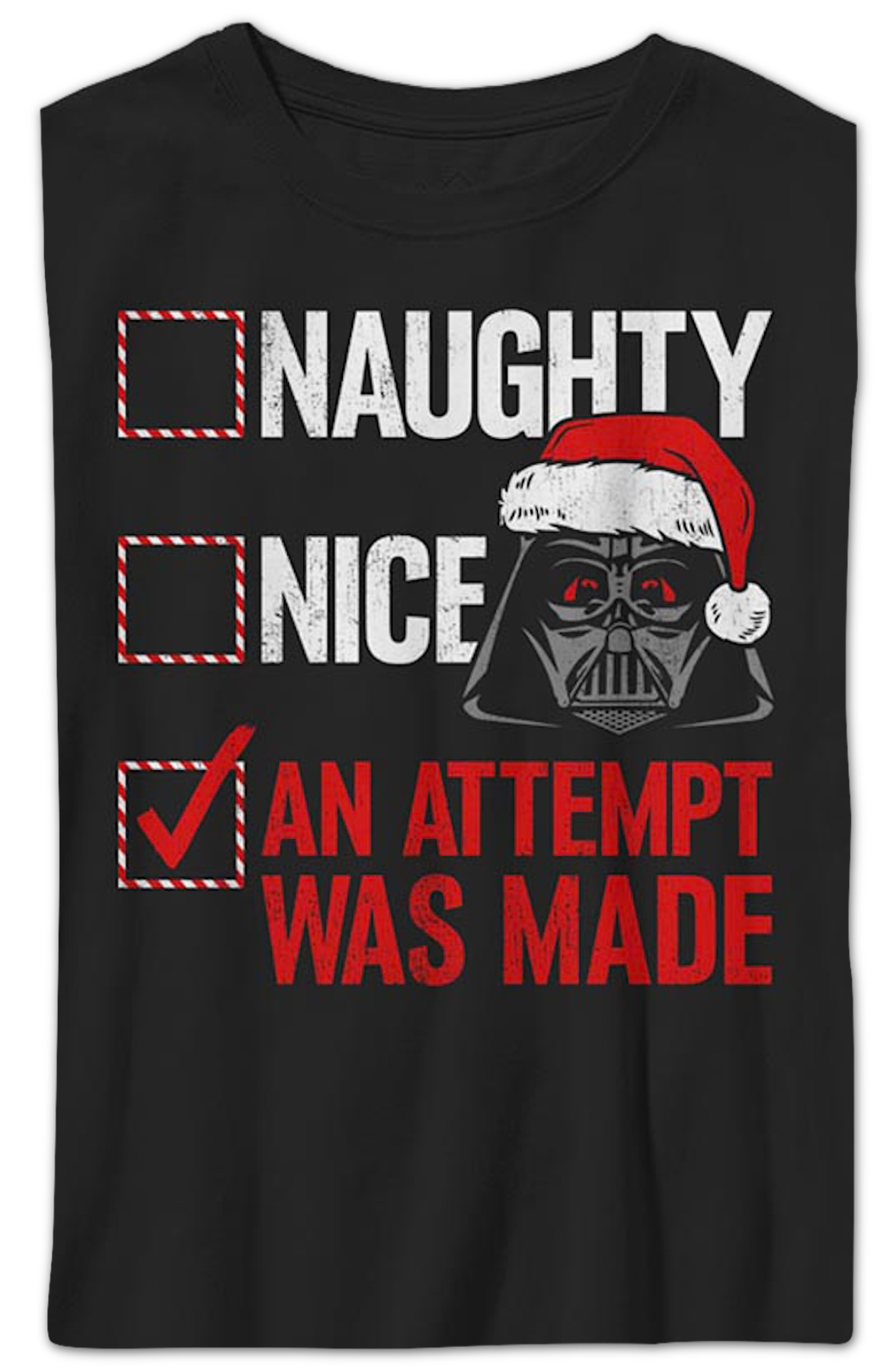 Boys Youth Darth Vader Naughty Nice Checklist Star Wars product image 1