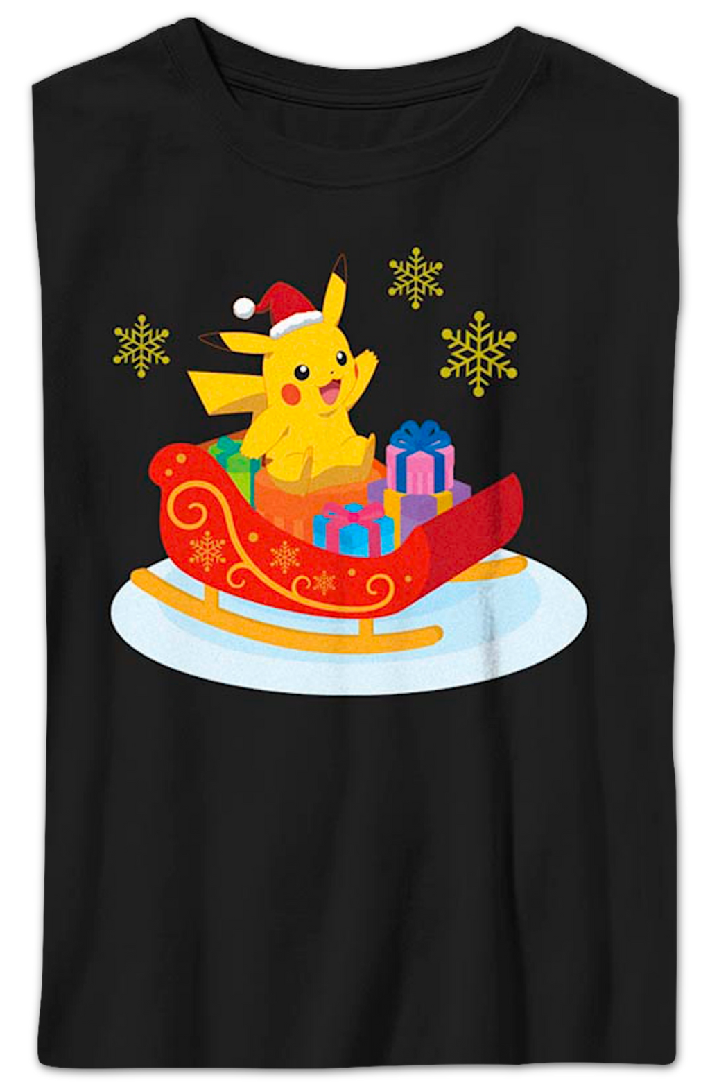 Boys Youth Pikachu Sleigh Ride Pokemon Shirt product image 2