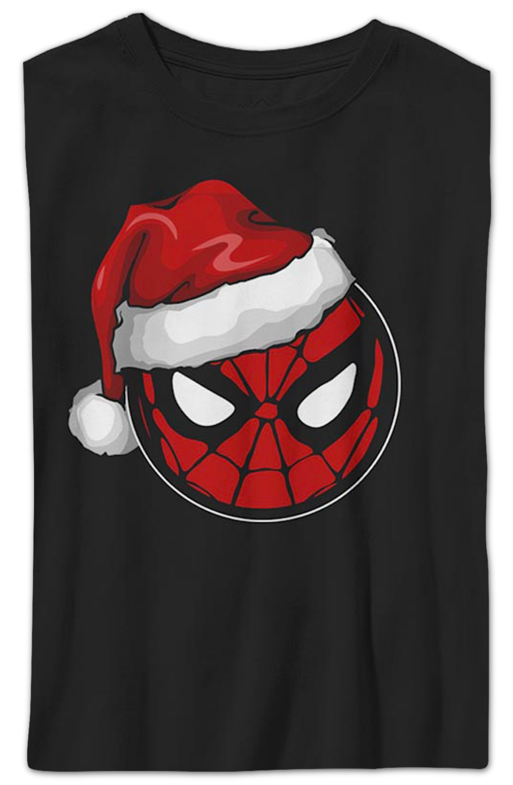 Boys Youth Santa Hat Spider-Man Shirt