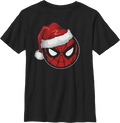 Boys Youth Santa Hat Spider-Man Shirt