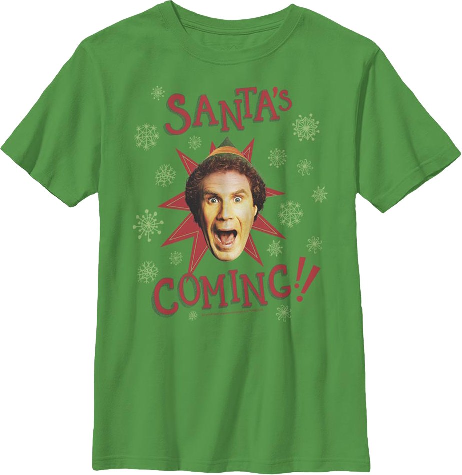 Boys Youth Santa's Coming Elf Shirt product image 1