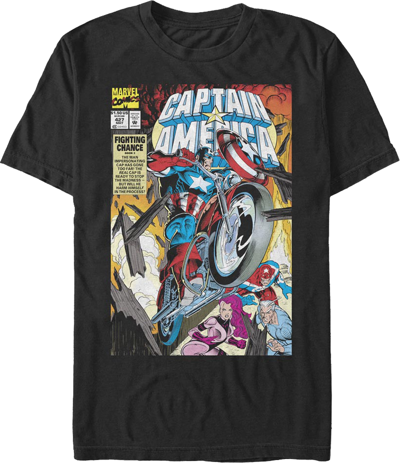 Captain America Fighting Chance Marvel Comics T-Shirt product image 1