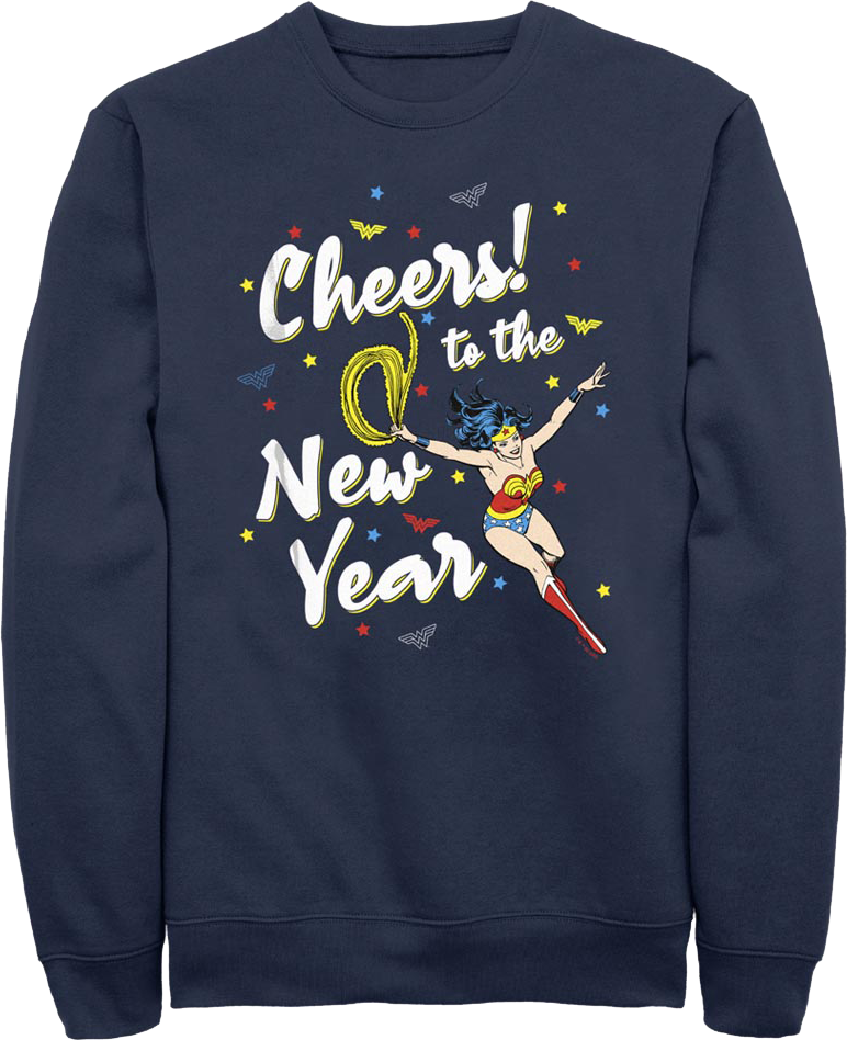Cheers to the New Year Wonder Woman DC Comics Sweatshirt product image 1