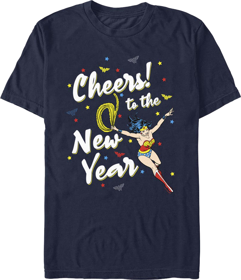 Cheers to the New Year Wonder Woman DC Comics T-Shirt product image 1