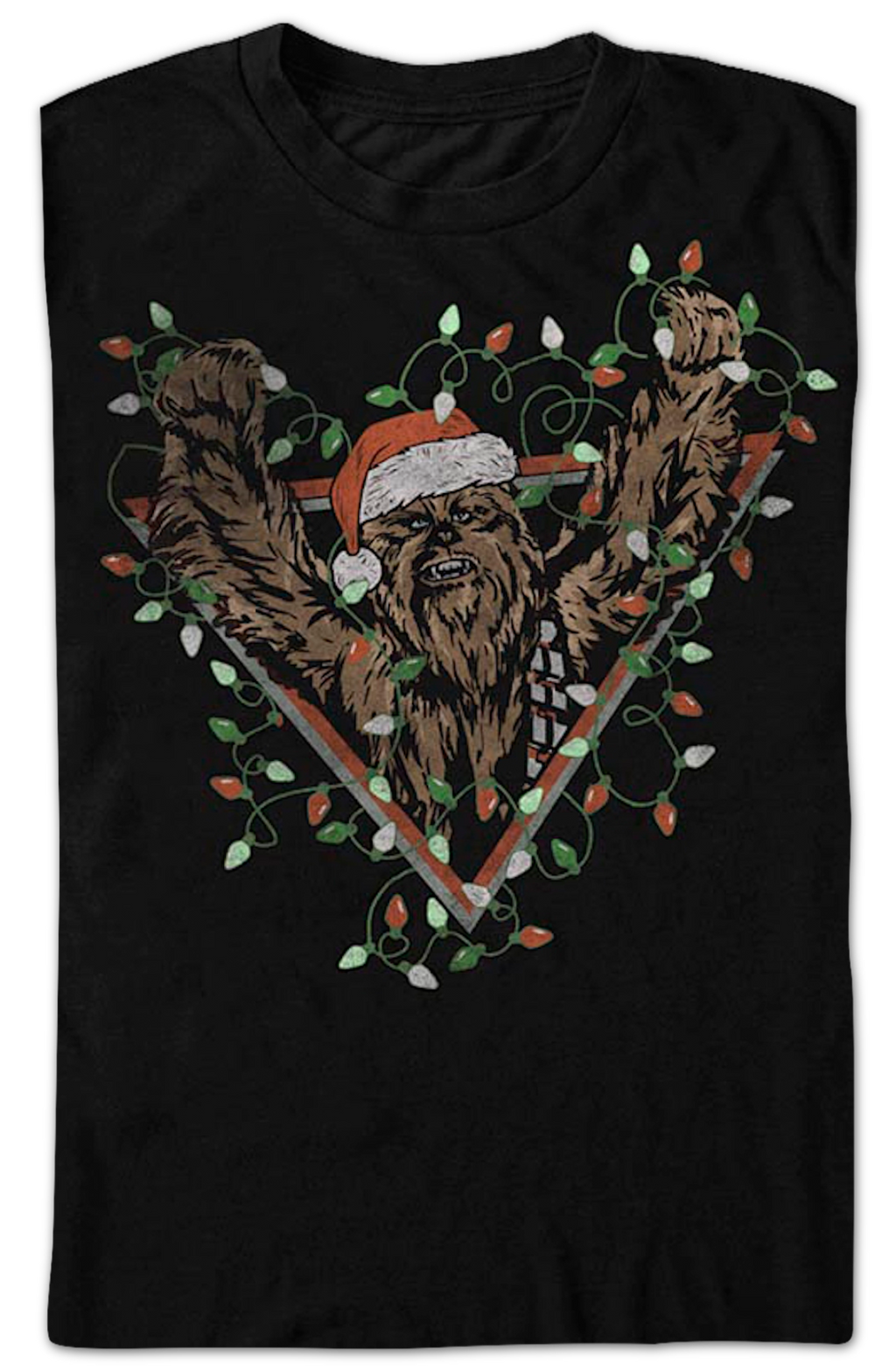 Chewbacca Christmas Lights Star Wars T-Shirt product image 2