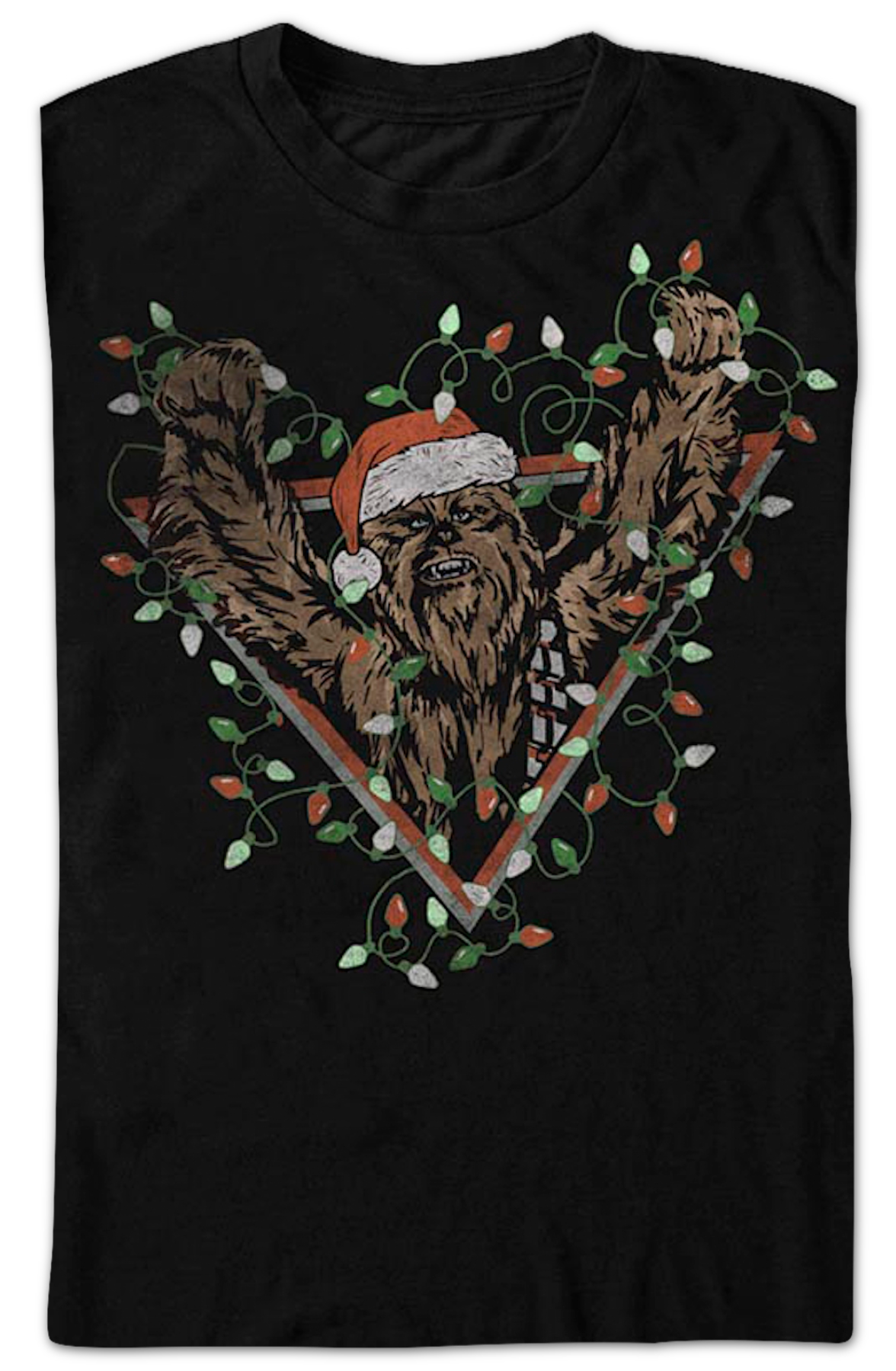 Chewbacca Christmas Lights Star Wars T-Shirt product image 2