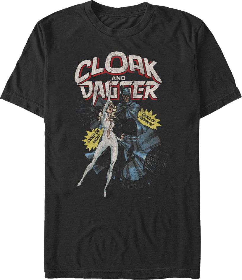 Cloak And Dagger Action Poses Marvel Comics T-Shirt product image 1