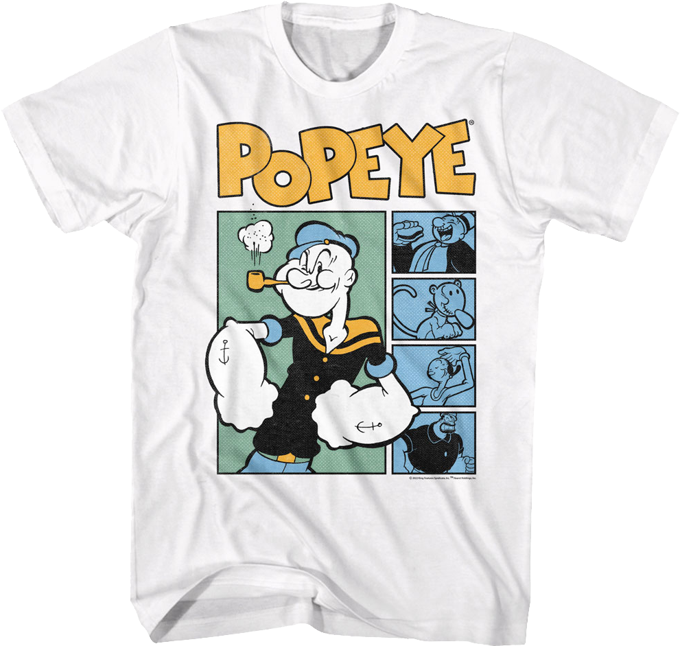 Comic Panels Popeye T-Shirt product image 1
