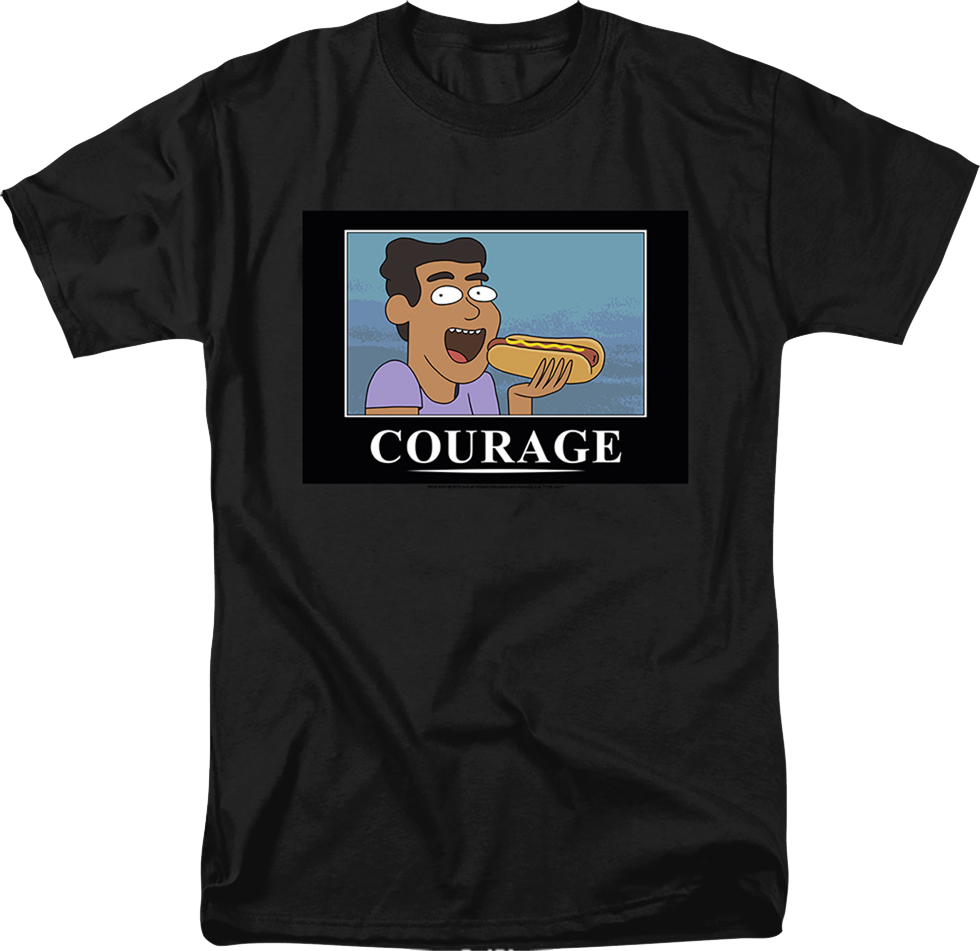 Courage Poster Rick And Morty T-Shirt