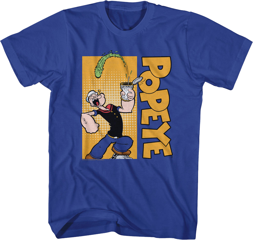 Crushing Spinach Can Popeye T-Shirt product image 1