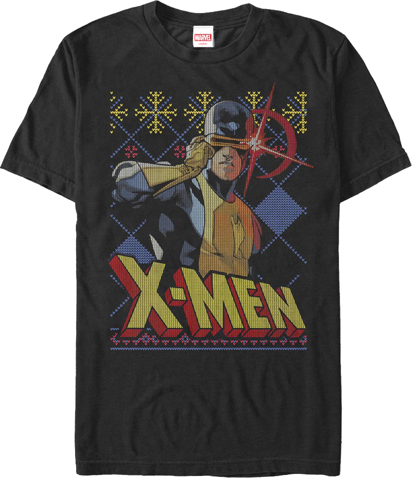 Cyclops Faux Ugly X-Men Christmas Sweater Marvel Comics product image 1