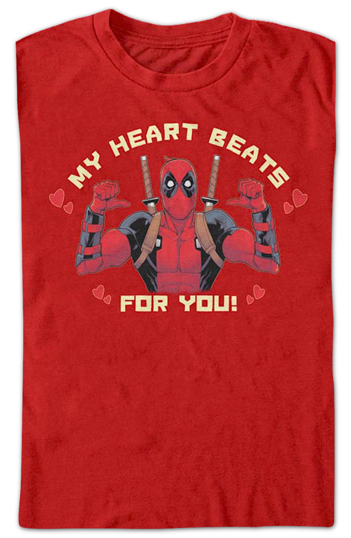 Deadpool My Heart Beats For You Marvel Comics T-Shirt product image 2