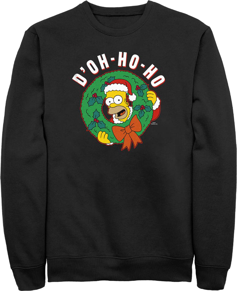 Black D'oh-Ho-Ho Simpsons Sweatshirt product image 1