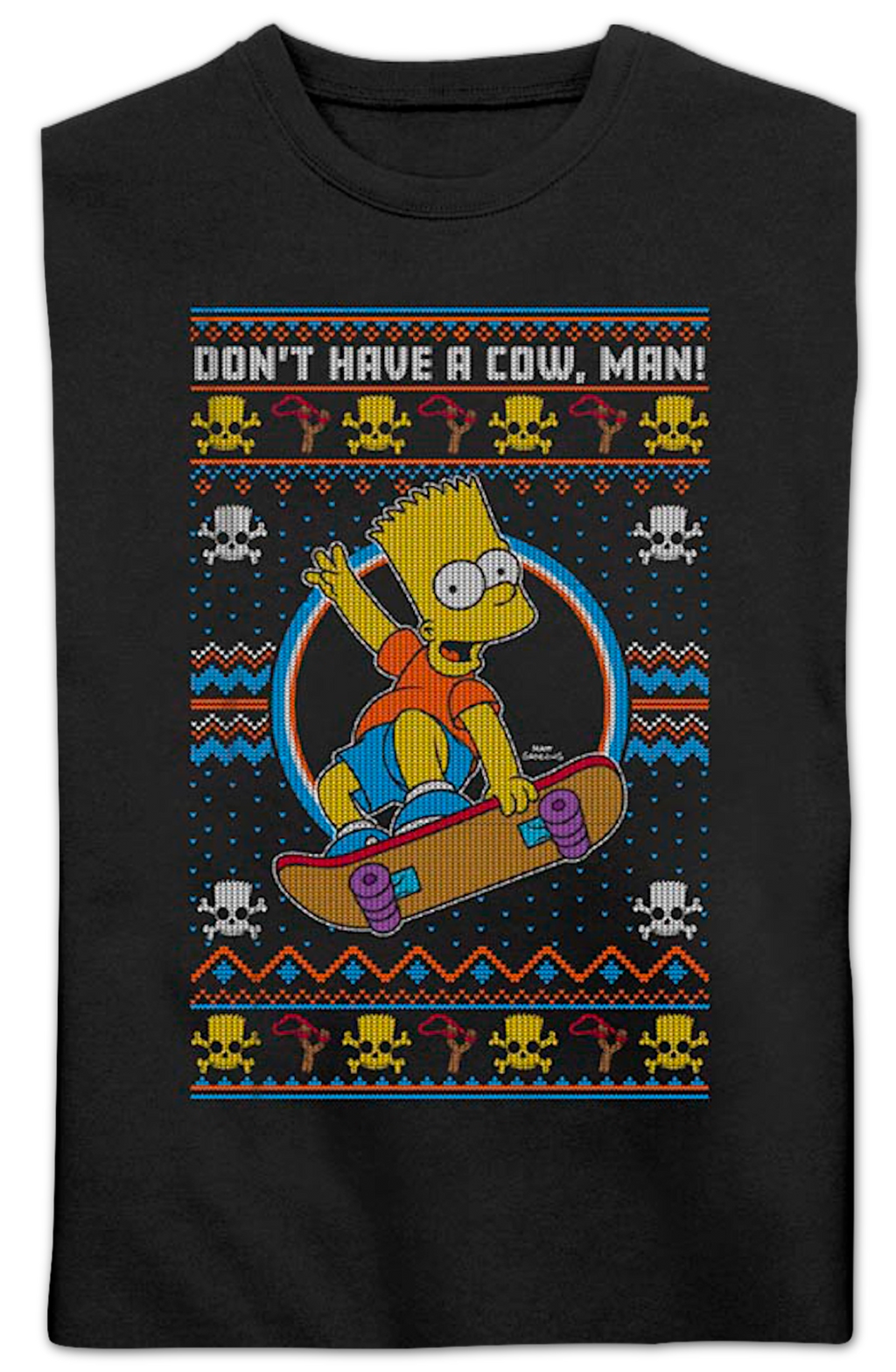 Don't Have A Cow Faux Ugly Christmas Sweater Simpsons product image 2