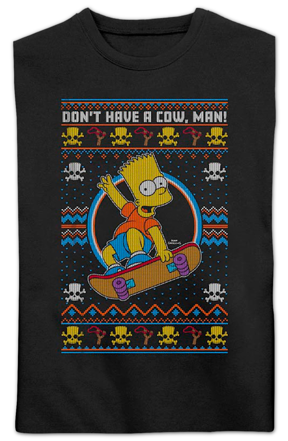 Don't Have A Cow Faux Ugly Christmas Sweater Simpsons product image 2