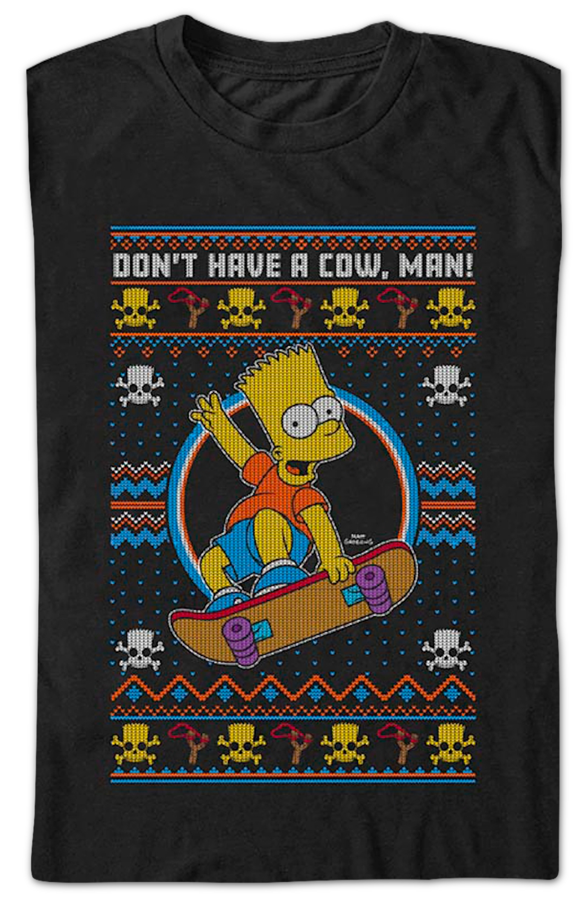 Don't Have A Cow Faux Ugly Christmas Sweater Simpsons product image 2