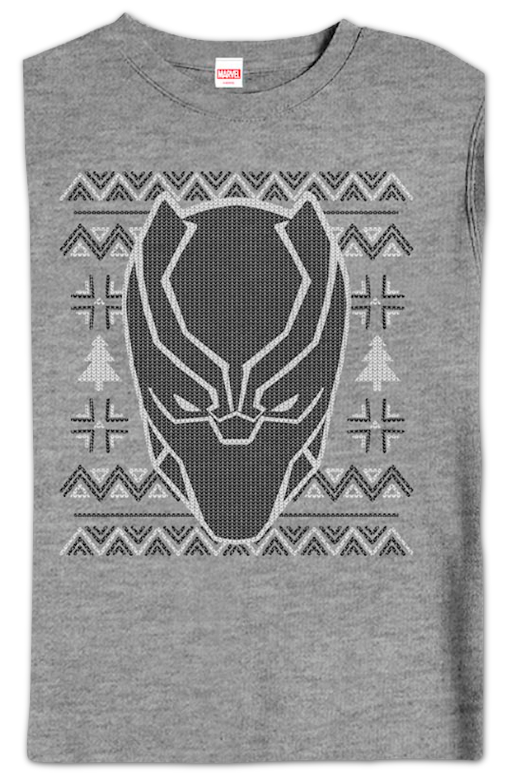 Faux Ugly Black Panther Christmas Sweater Marvel Comics product image 2