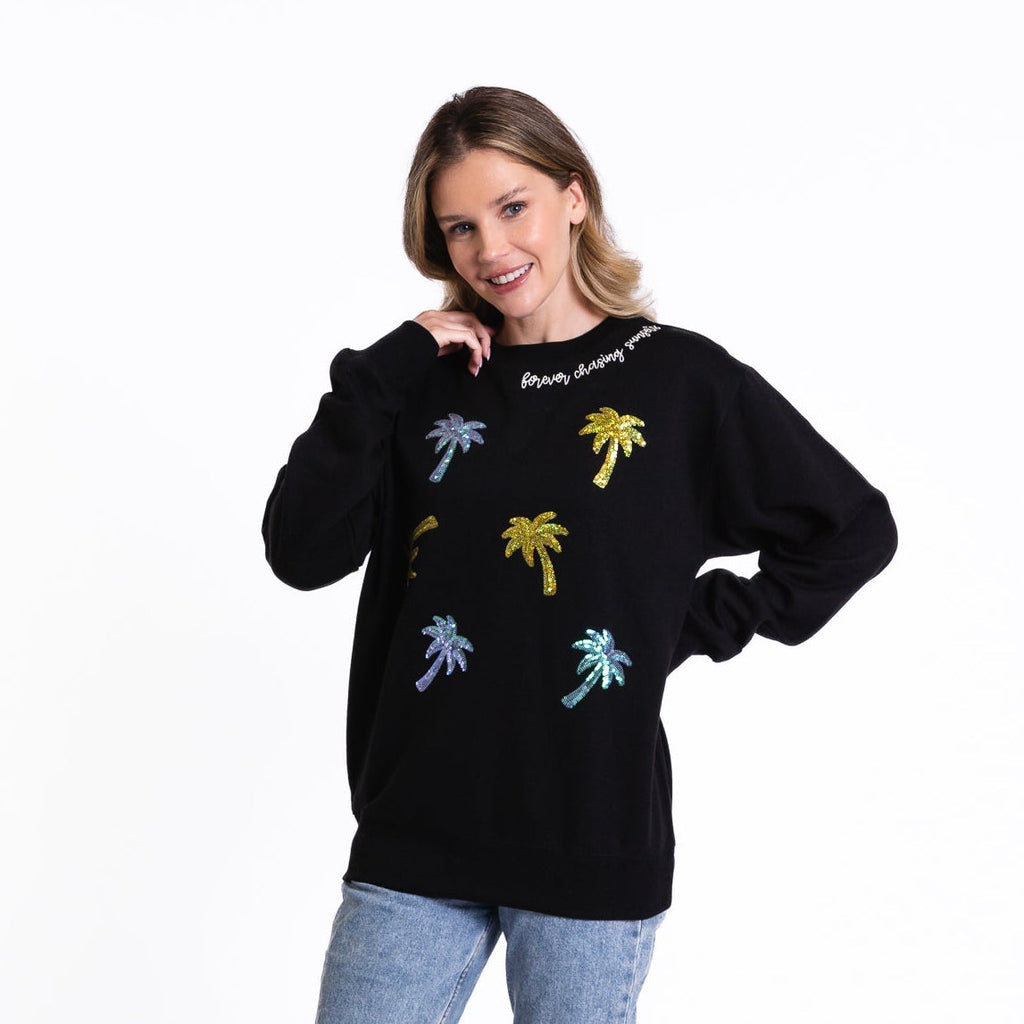 Embellished Forever Chasing Sunsets Crewneck Sweatshirt product image 5