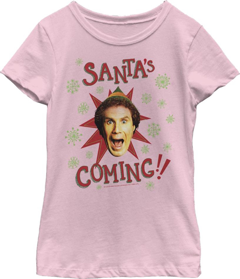 Girls Youth Santa's Coming Elf Shirt product image 1