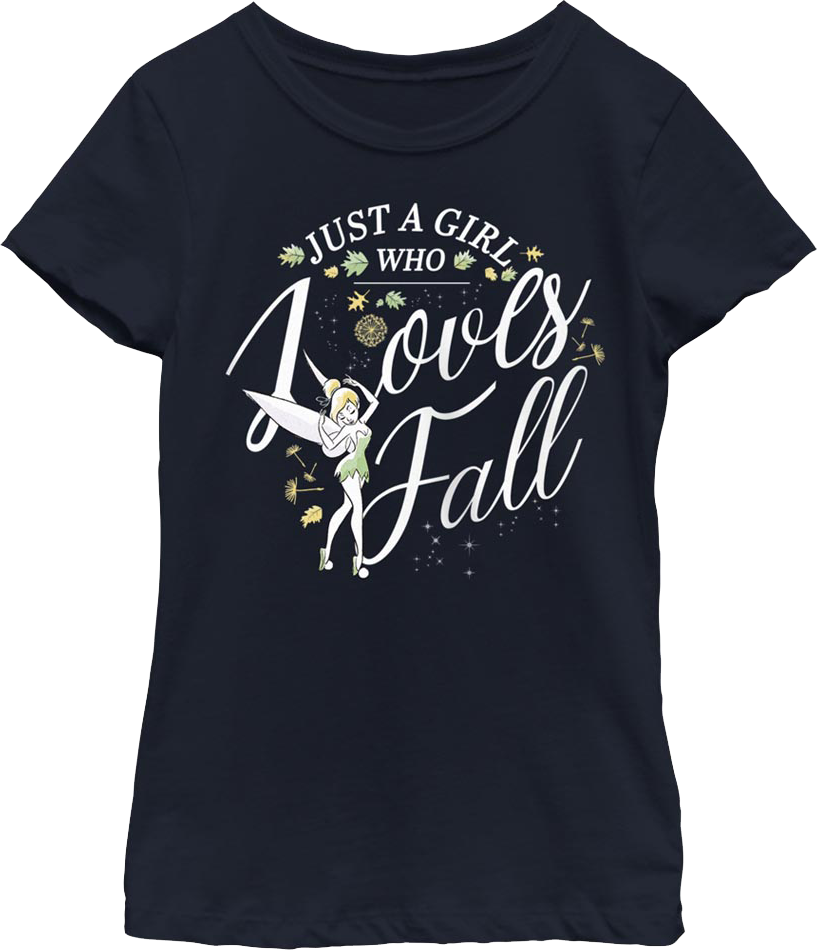 Girls Youth Tinker Bell Just A Girl Who Loves Fall Disney product image 1