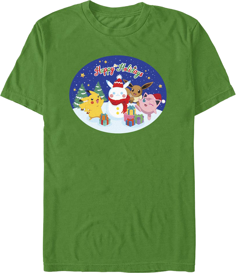 Happy Holidays Photo Pokemon T-Shirt product image 1
